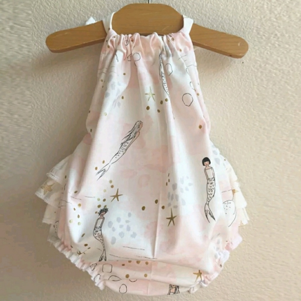 The Brielle - Baby Girl Mermaid Sunsuit Romper